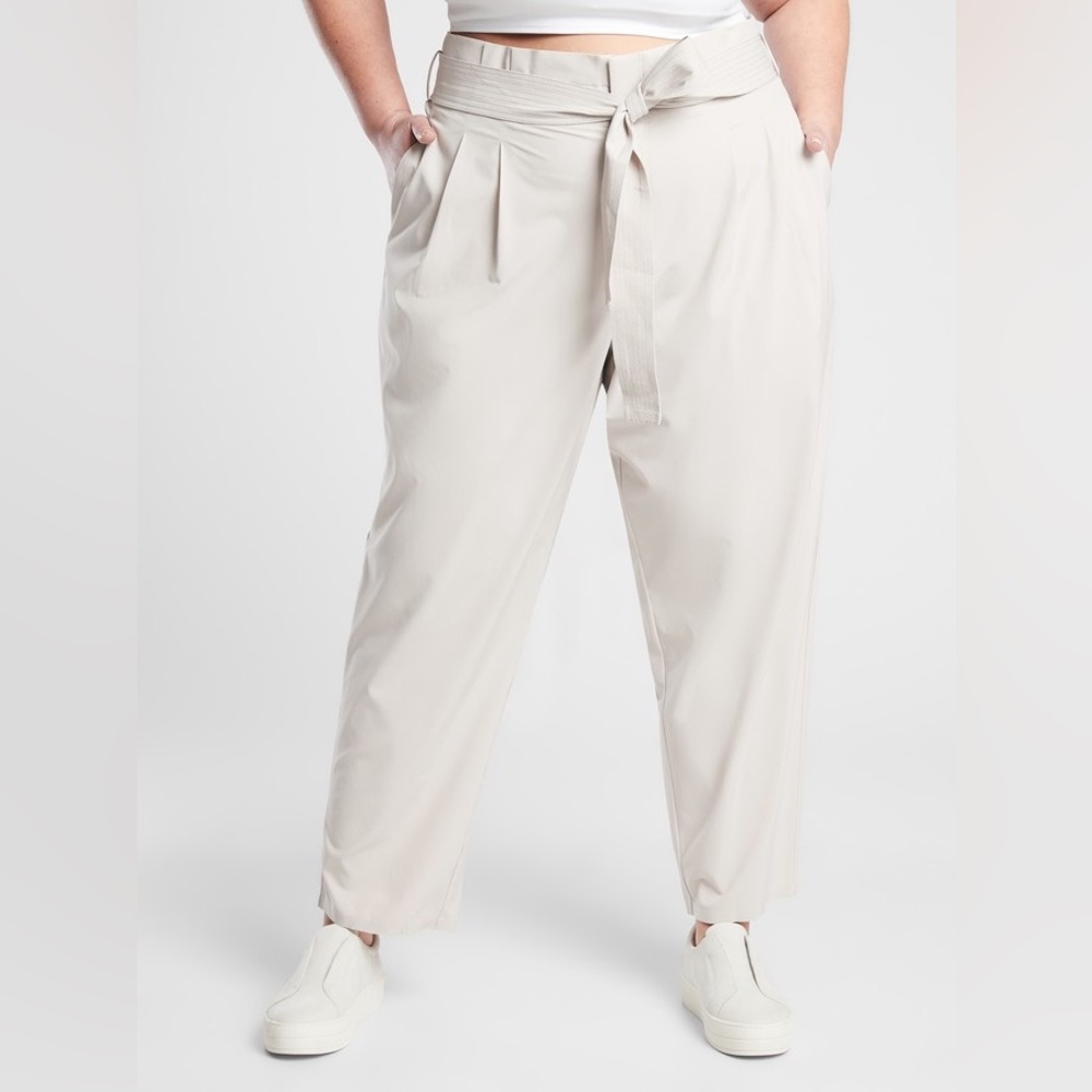 Athleta Skyline Pant II In Abalone Grey Paperbag Ultra High Waisted Stretch 12